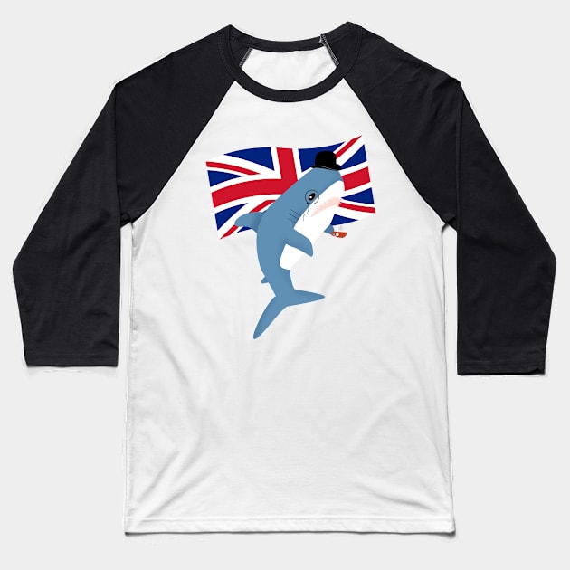 British Blahaj Baseball T-Shirt by snitts